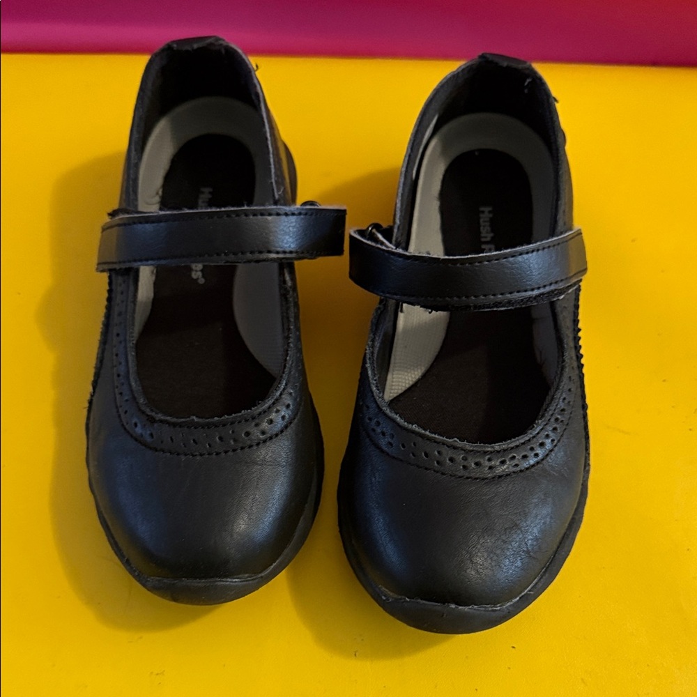 Hush Puppies Black Kids Dress Shoes